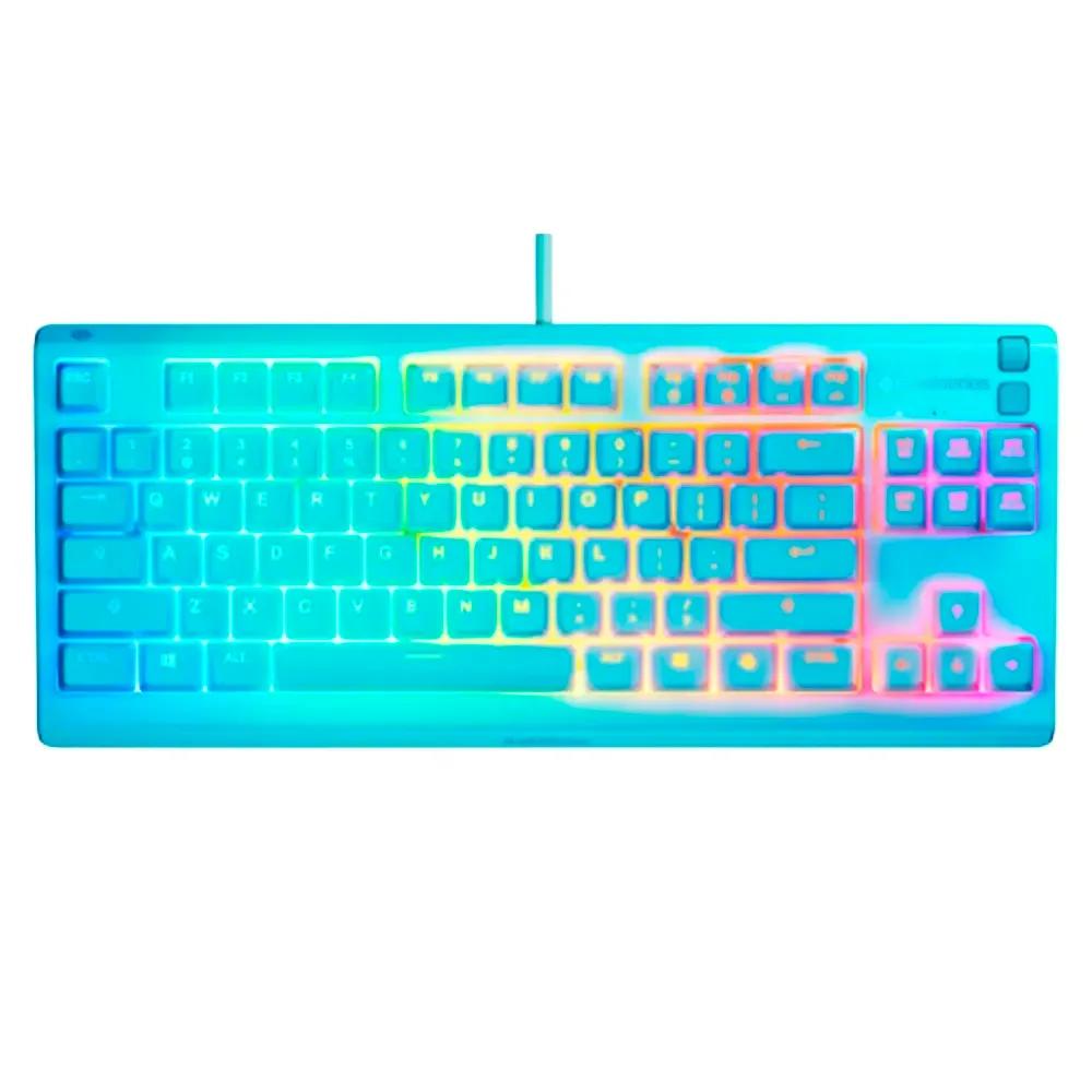 Teclado STEELSERIES Apex 3 TKL (Inglês - Tenkeyless - USB - Azul-turquesa) — miniatura 2