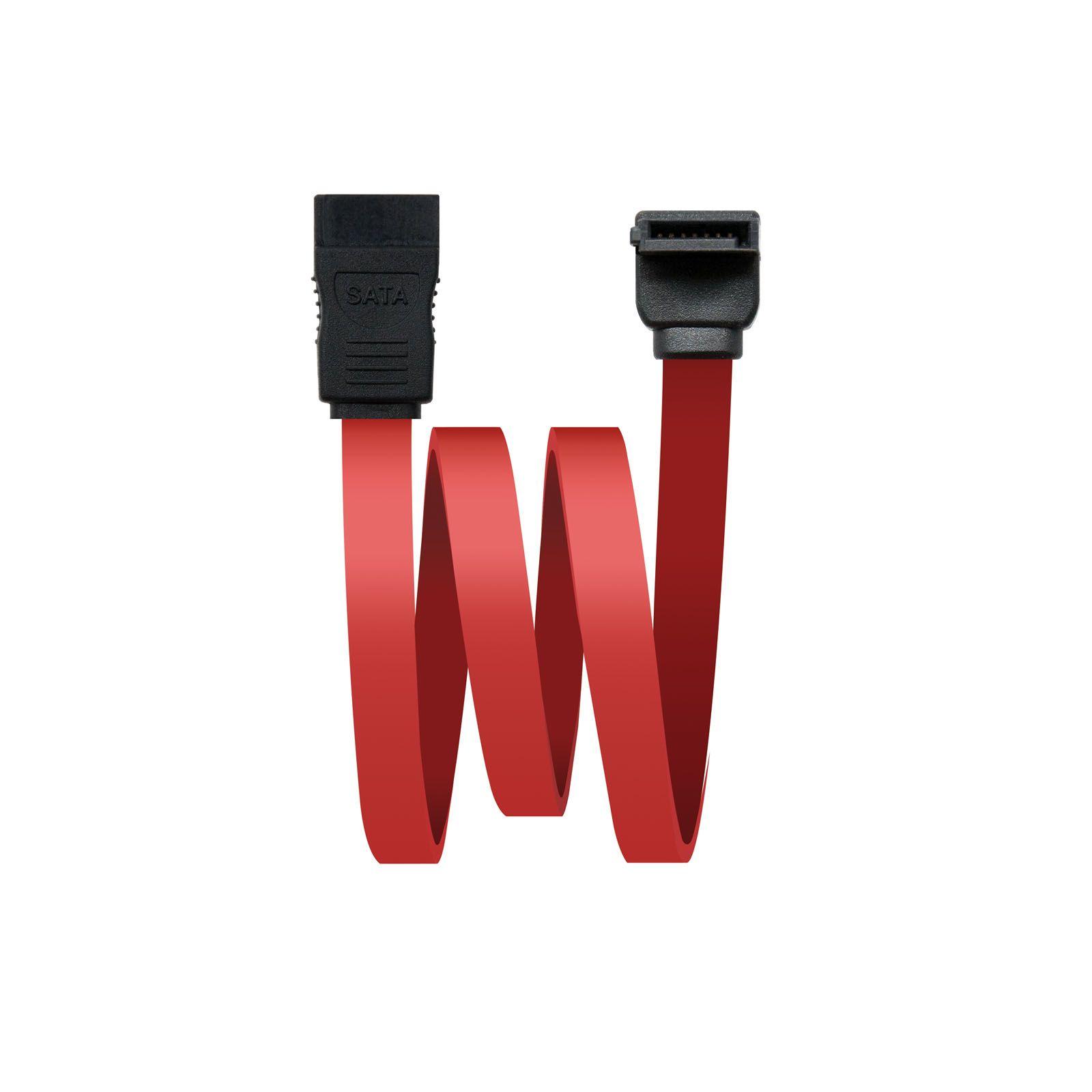 Cabo de Dados SATA NANOCABLE 10.18.0202-OEM (SATA II - 0,5 m - Preto e Vermelho)