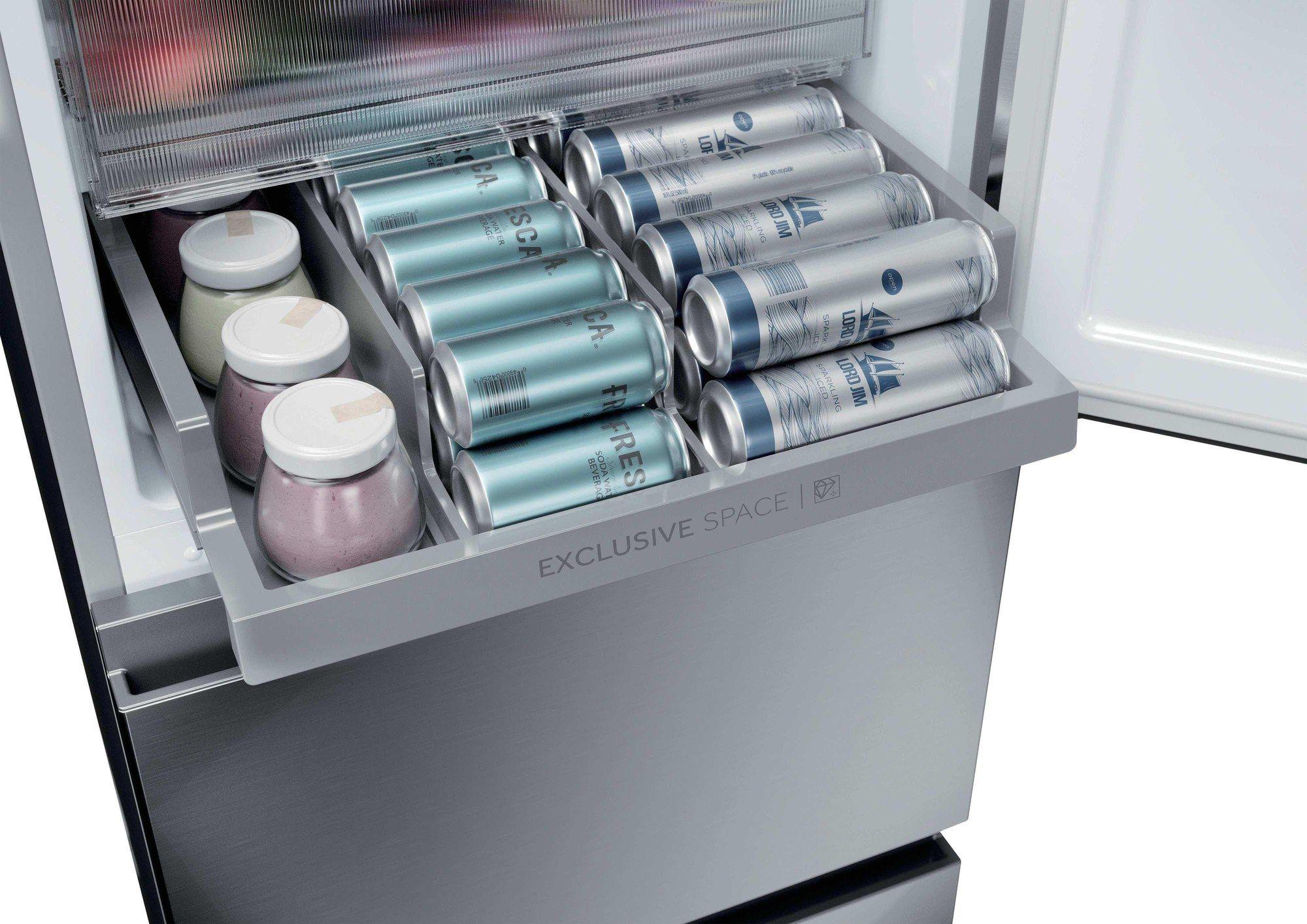 Frigorífico Combinado Independente HAIER HTR3518DNMX (303 L - 185x54,5x62,2 cm - 185 cm - Inox) — miniatura 8