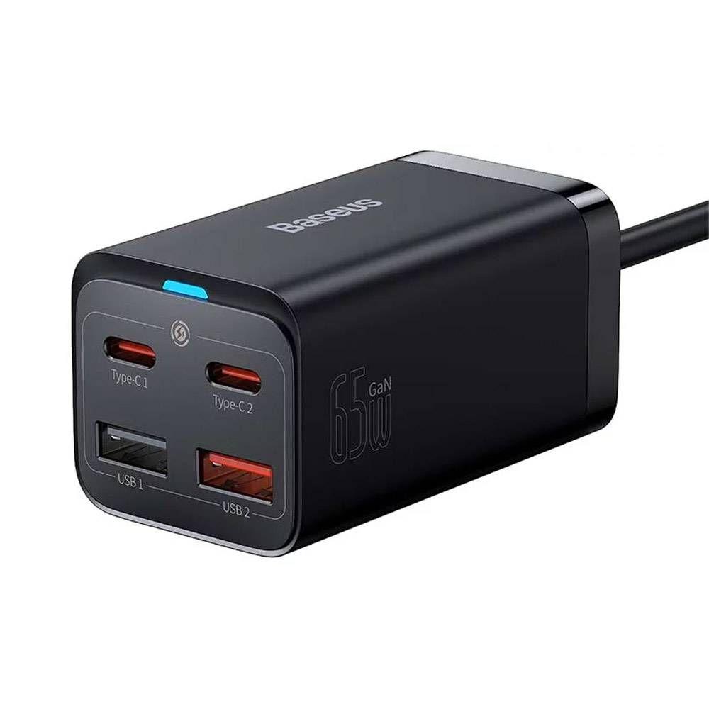 Carregador de Mesa BASEUS GaN3 Pro 65W (65 W - QC4+, PD3.0 - Preto) — miniatura 2