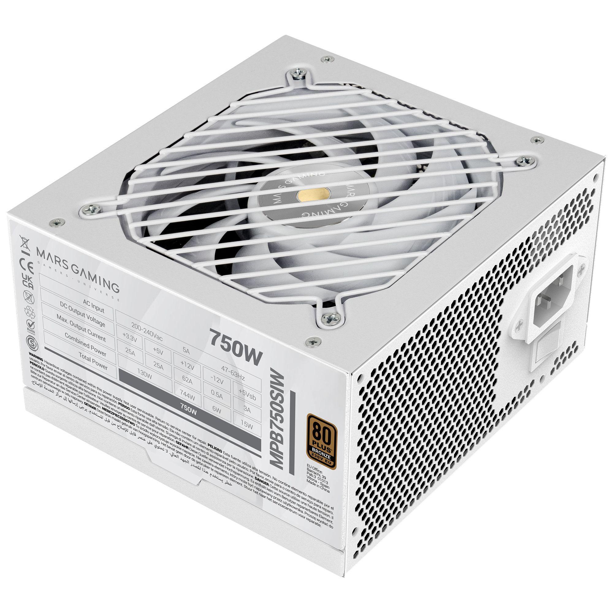 Fonte de Alimentação MARS GAMING MPB750SIW (ATX - 750 W - 80 PLUS Bronze - Branco), miniatura 5
