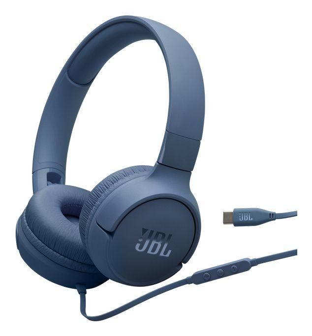 Auscultadores JBL Tune 520C (Binaural - Com fios - Supra-aural - Azul)