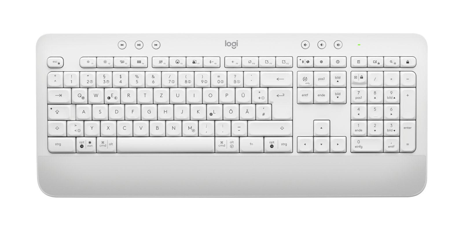 Teclado e Rato LOGITECH Signature MK650 for Business (Alemão - Interruptor de membrana - Tamanho completo - Branco), miniatura 2