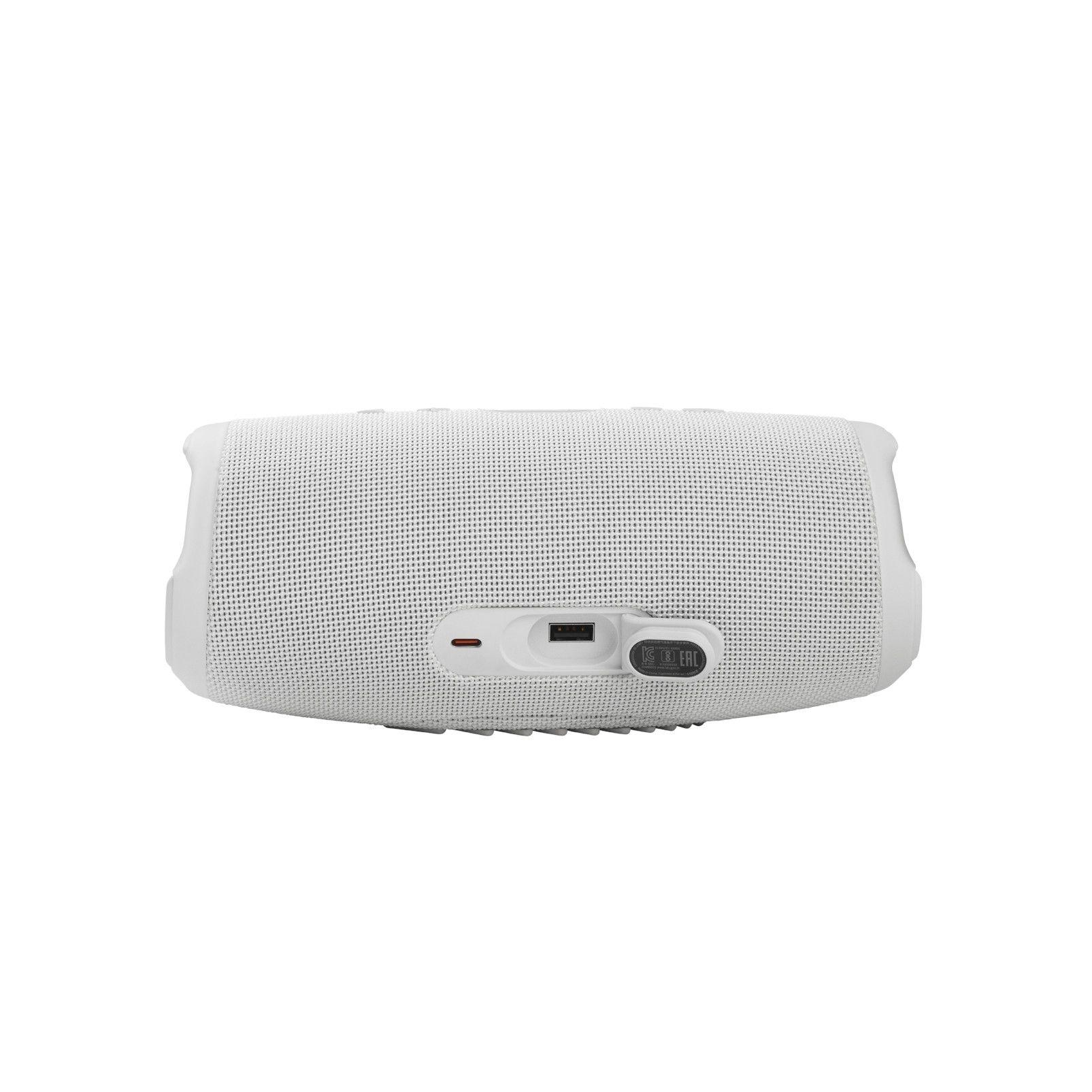 Coluna Portátil Estéreo JBL Charge 5 (40 W - USB Type-C - Branco) — miniatura 3