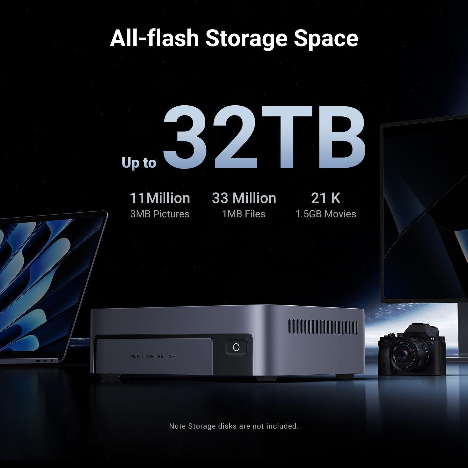 NAS UGREEN NASync DXP480T Plus (M.2 - 8 GB - 4 baias - Cinzento) — miniatura 4