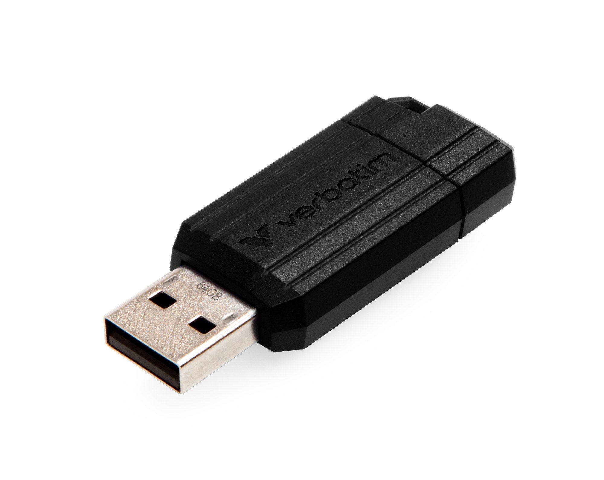 Pen USB VERBATIM PinStripe 49065 (Deslizante - USB Type-A - USB 2.0 - Preto) — miniatura 2