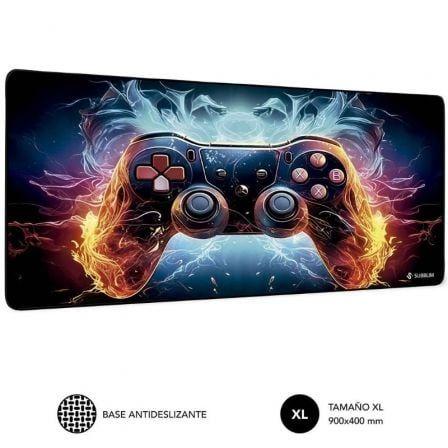 Tapete de Rato Gaming SUBBLIM GameCore XL (Borracha - 3 mm - Preto/Multicor), imagem 1