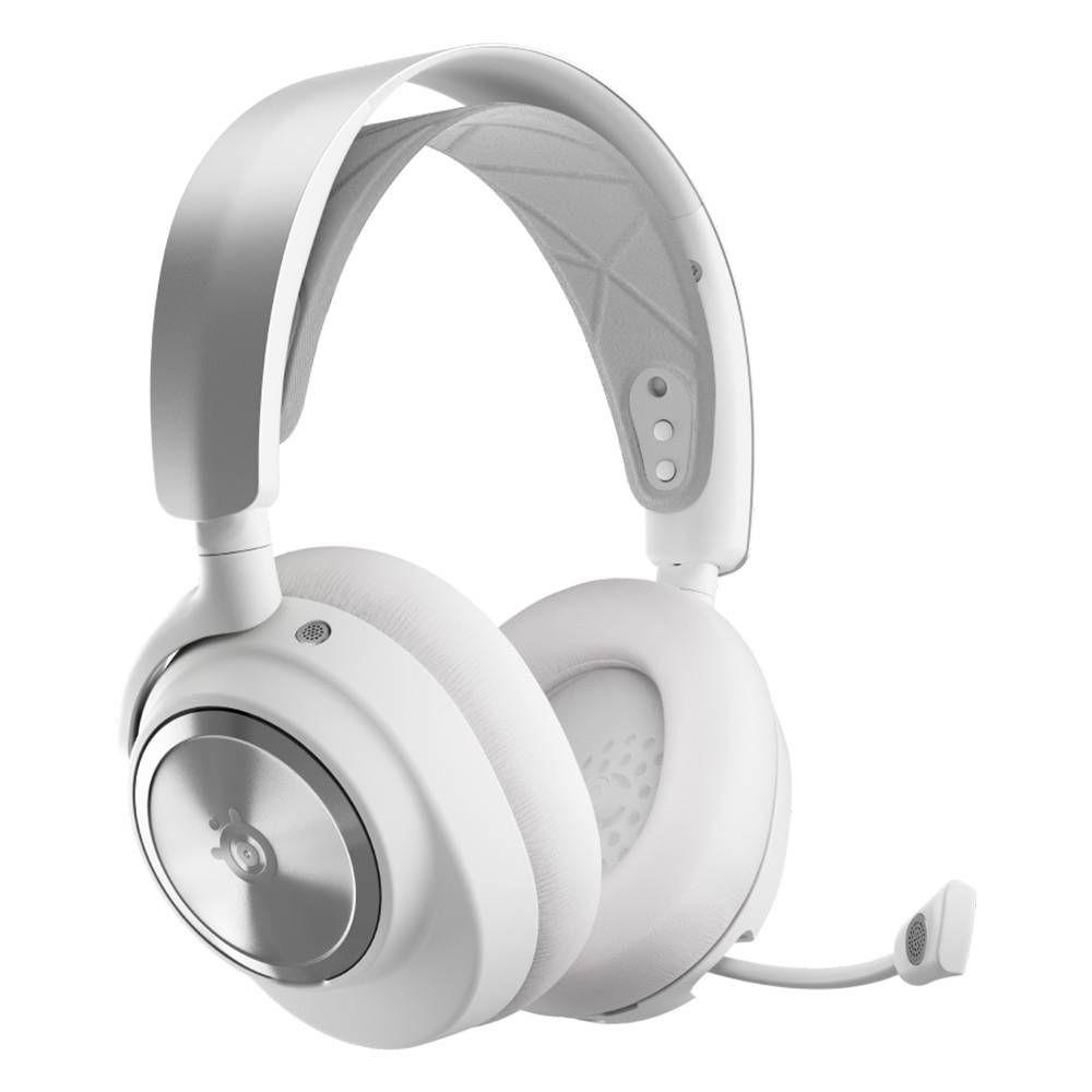 Headset Gaming STEELSERIES Arctis Nova Pro Wireless (Binaural - Com fios e sem fios - Supra-aural - Prateado e Branco) — miniatura 3