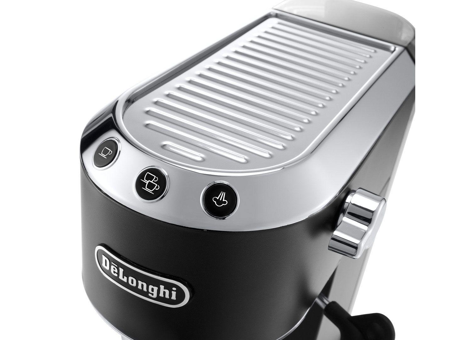 Máquina de Café Expresso DELONGHI Dedica EC685.BK (Doses individuais, café moído - 1300 W - 15 bar - Preto e Prateado), miniatura 3
