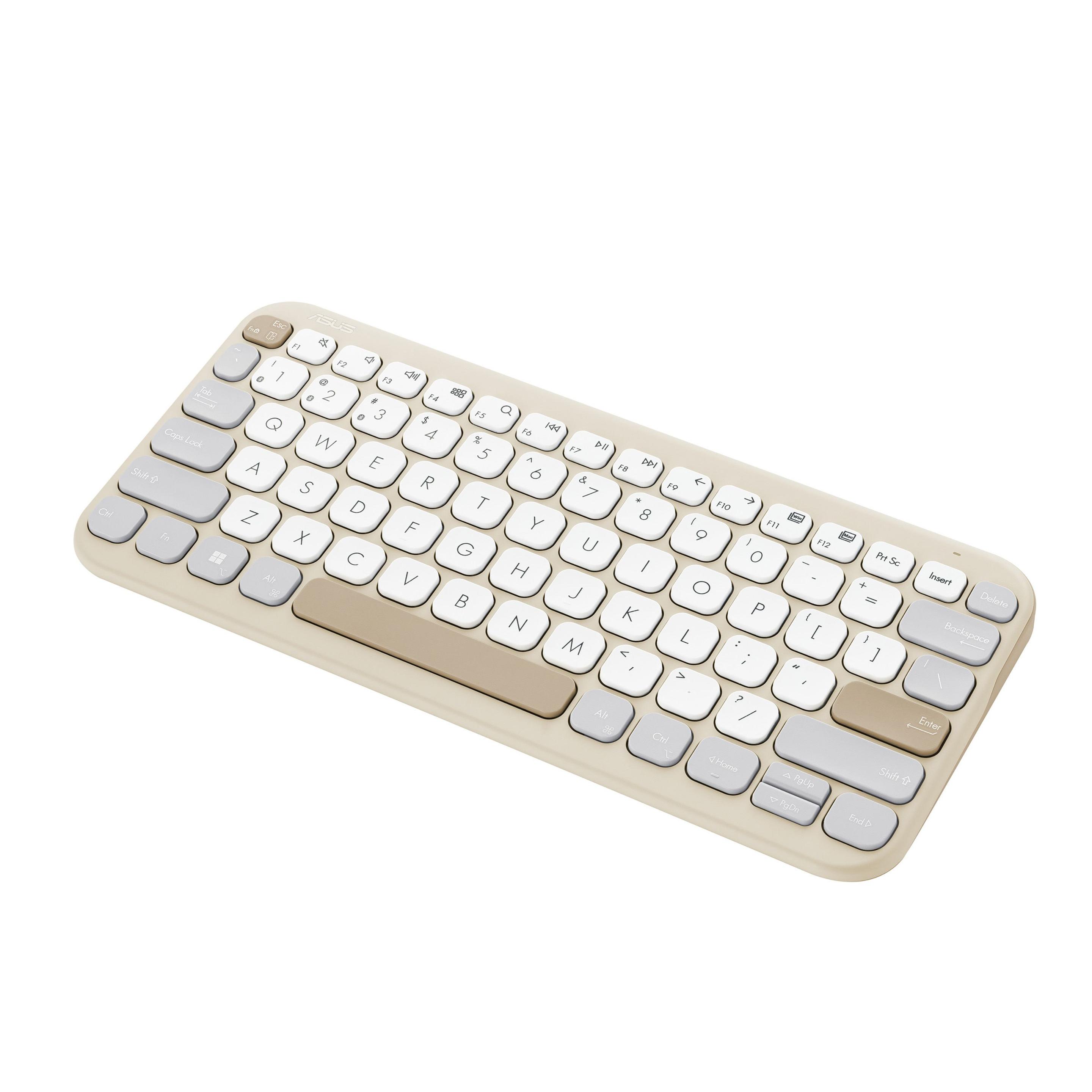 Teclado ASUS Marshmallow KW100 (Espanhol - Teclas de tesoura - 75% - Bege) — miniatura 6