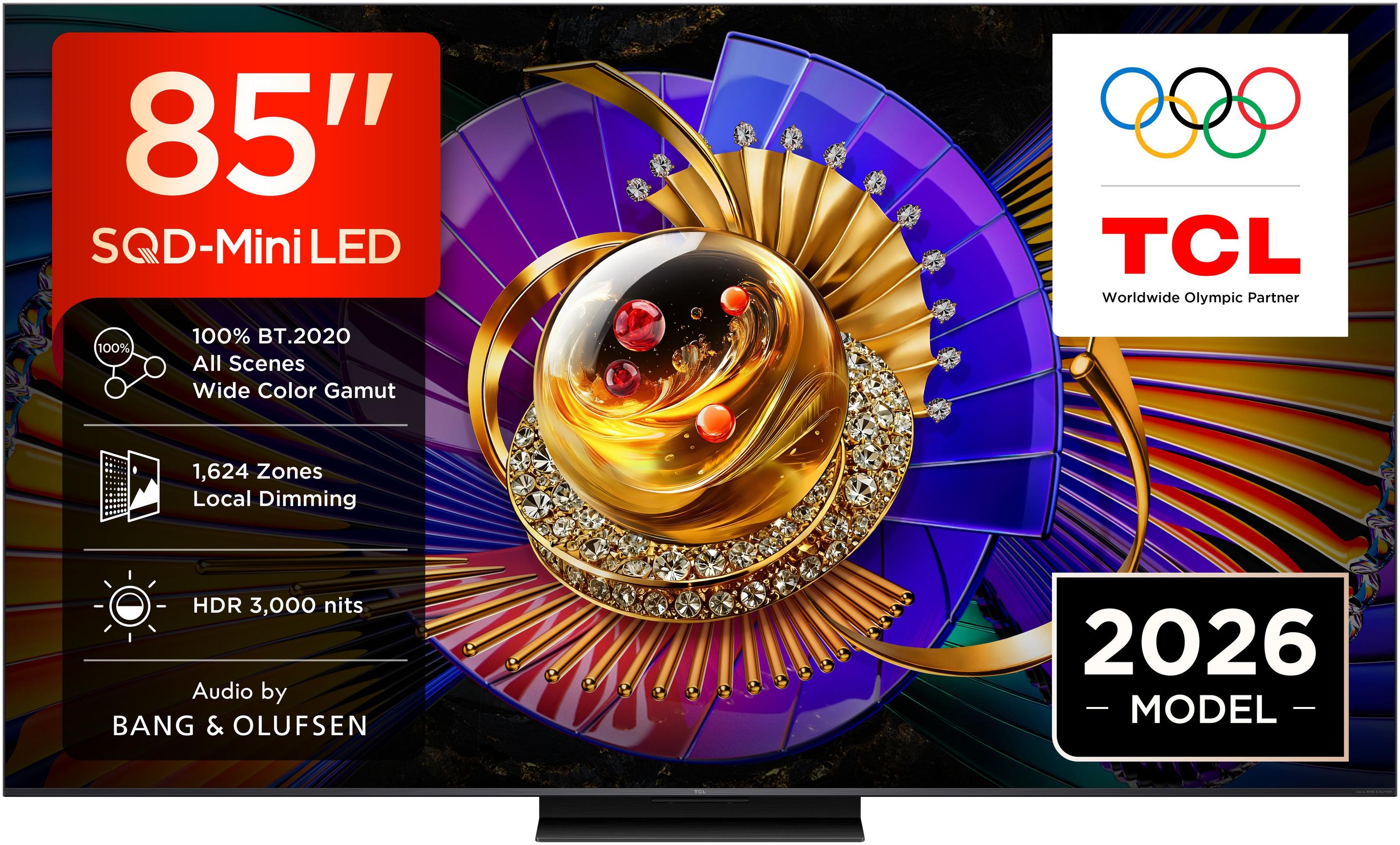 Televisão TCL TV 85C7L (SQD-Mini LED - 3840 x 2160 pixels - Mini LED - Preto)
