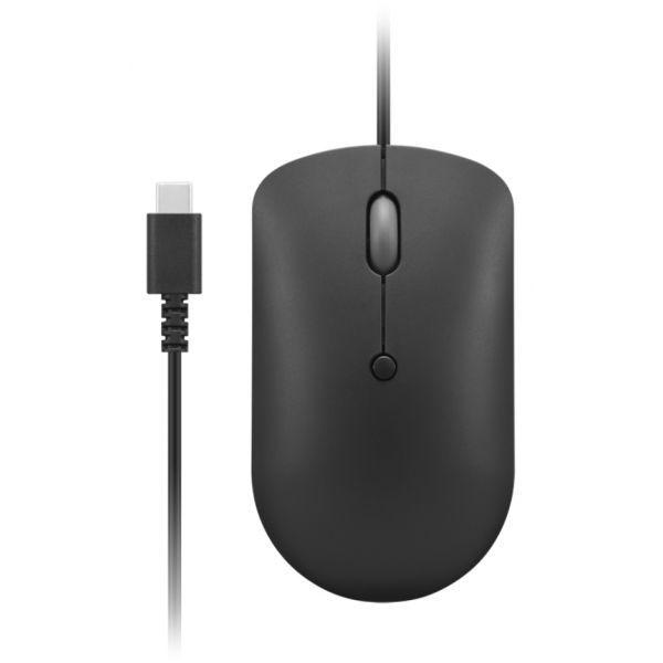 Rato LENOVO 400 USB-C Compact (Ambidestro - 2400 DPI - Ótico - Preto), miniatura 2