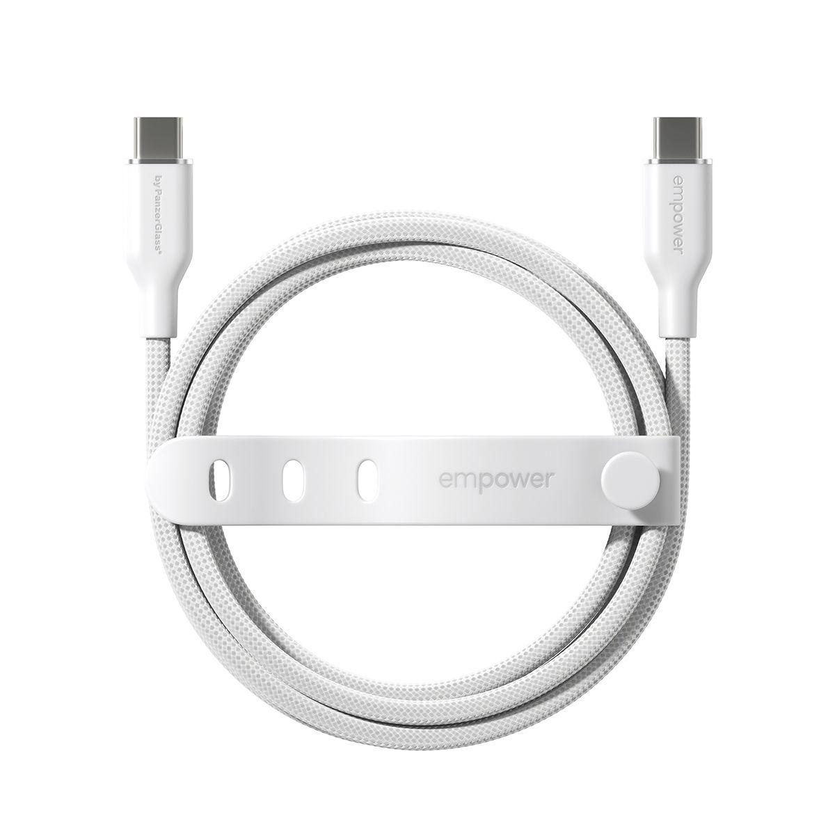 Cabo USB-C para USB-C PANZERGLASS empower™ Racing 60W (2 m - Branco) — miniatura 4