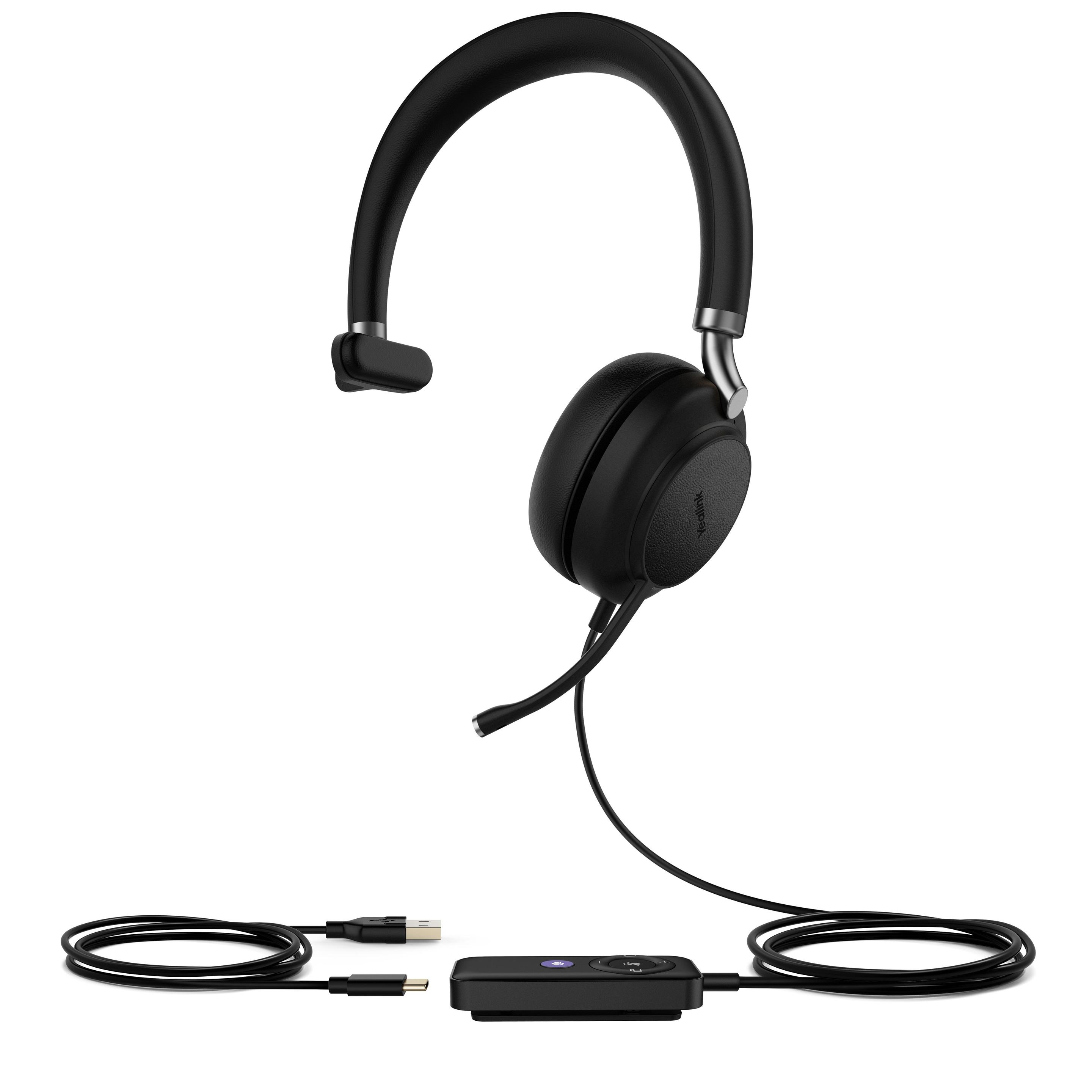 Headset YEALINK UH38 Mono (Monofónico - Com fios e sem fios - Supra-aural - Preto)