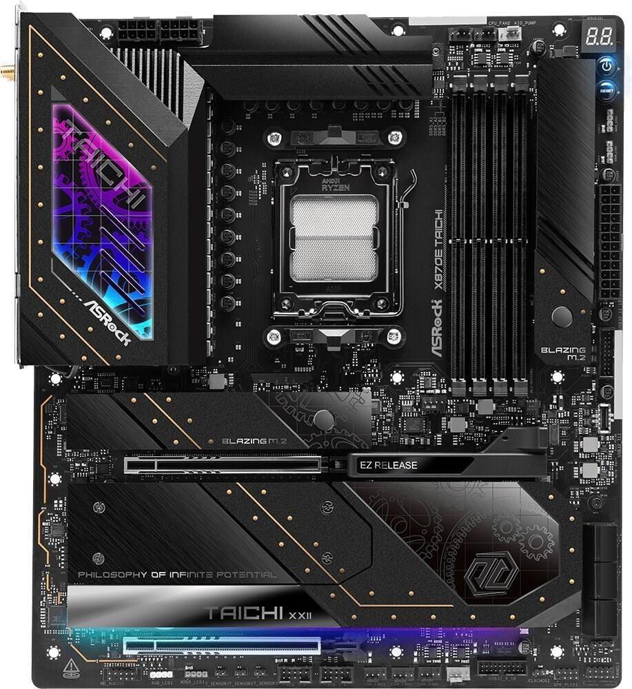 Motherboard ASROCK X870E Taichi (AM5 - PC - Duplo canal - Multicor)