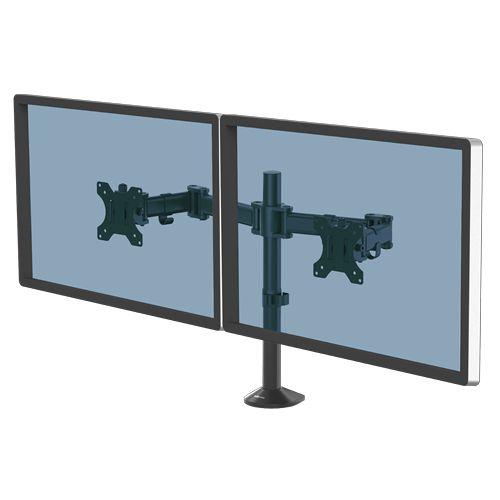 Suporte de Monitor Duplo FELLOWES Reflex 8502601 (Até 27" - 8 kg por Monitor - Preto)