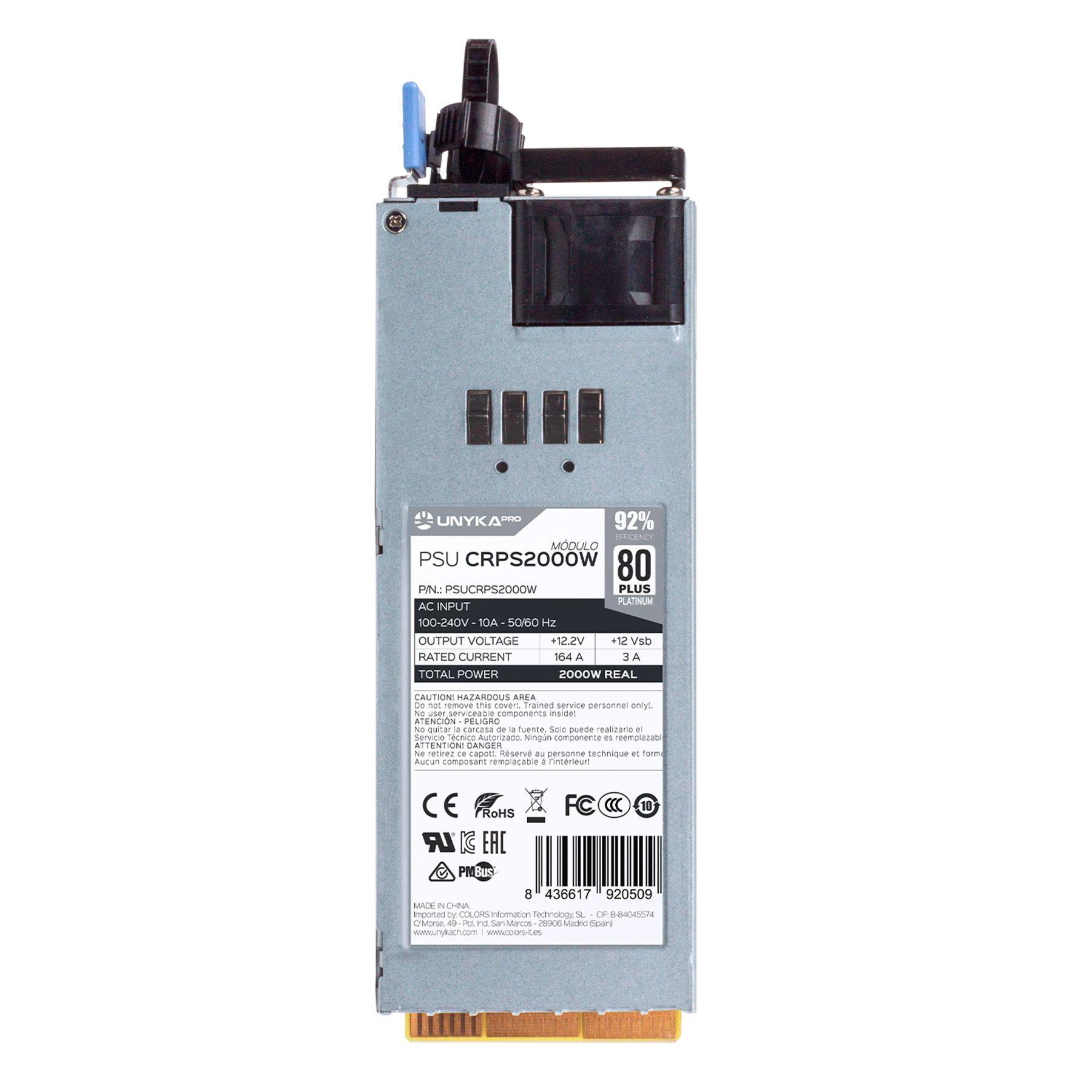 Fonte de Alimentação Redundante UNYKACH CRPS 2000WR (2000 W - 80 Plus Platinum - Não modular - Prateado), miniatura 5