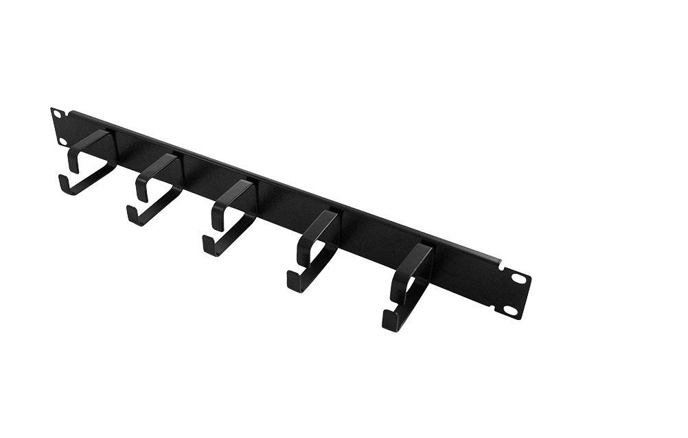 Barra de Gestão de Cabos LOGILINK OR101B (19" - 1U - 5 Suportes Fixos - Preto)