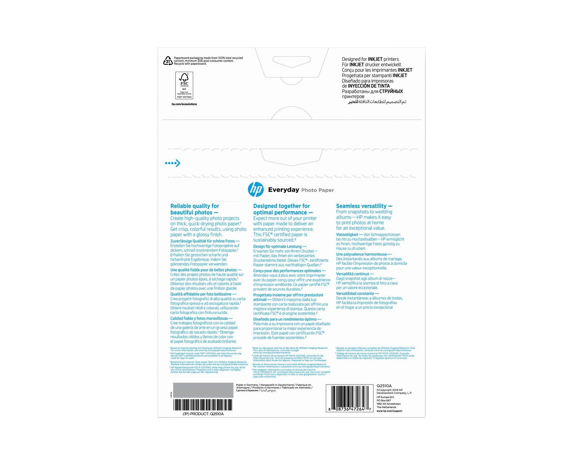 Papel Fotográfico HP Q2510A (A4 - 200 g/m² - 100 folhas - Brilho), miniatura 7