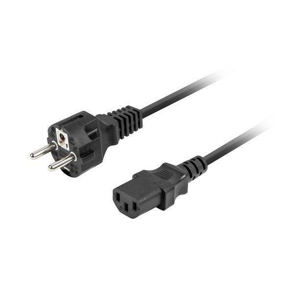 Cabo de Alimentação LANBERG CA-C13C-15CC-0018-BK (1,8 m - CEE 7/7 - Acoplador IEC C13 - Preto), miniatura 3
