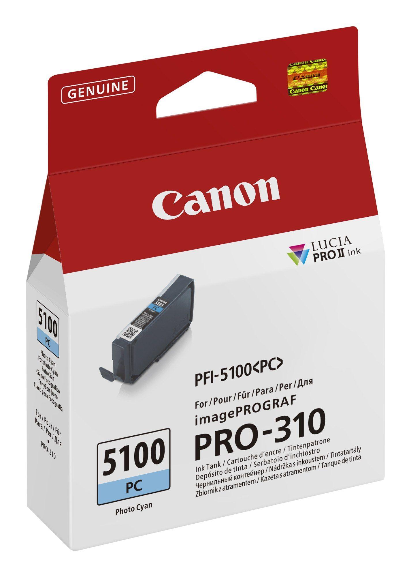 Tinteiro CANON PFI-5100 PC (Ciano Foto), miniatura 2