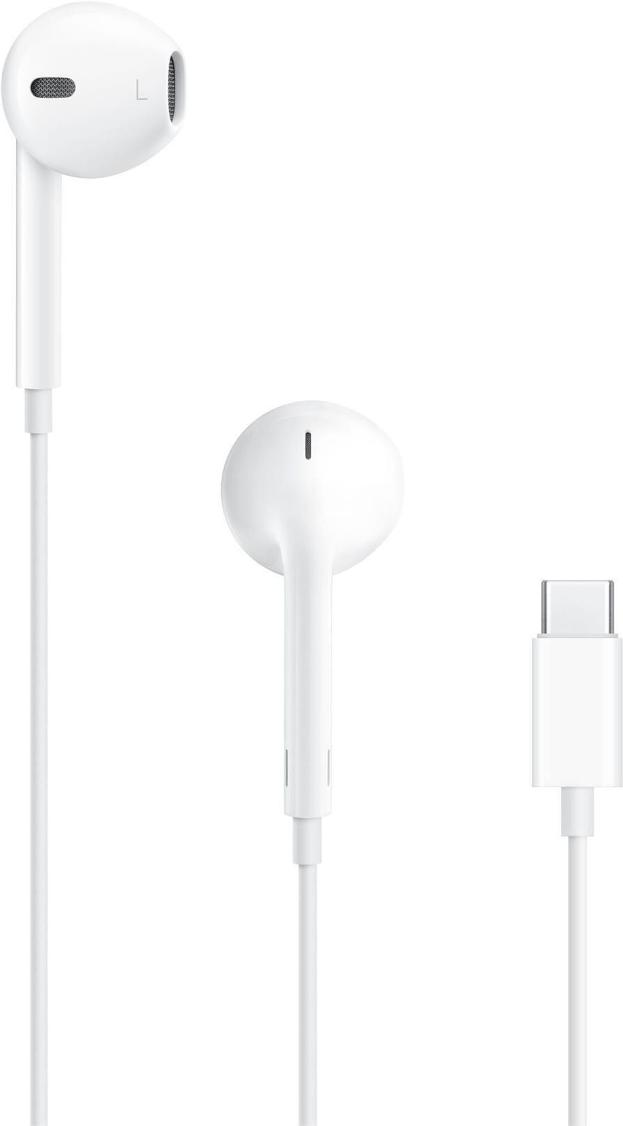 Auscultadores APPLE EarPods (Com fios - Intra-aural - USB Type-C - Branco)