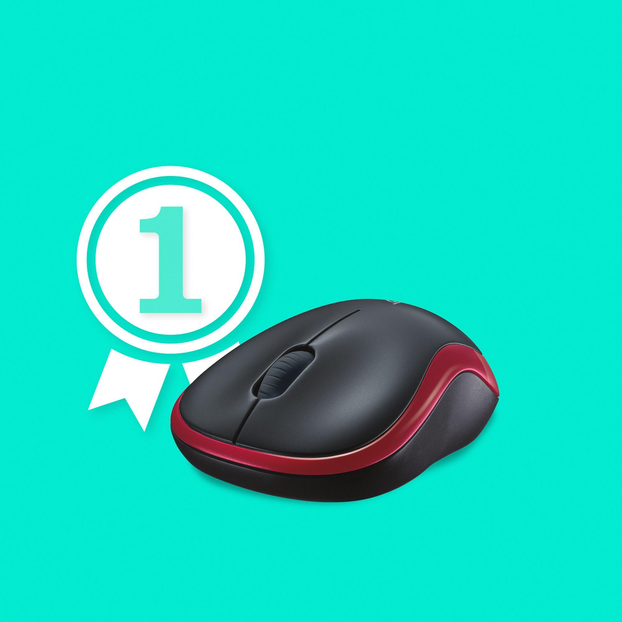 Rato LOGITECH M185 (Ambidestro - 1000 DPI - Ótico - Vermelho/Preto) — miniatura 9