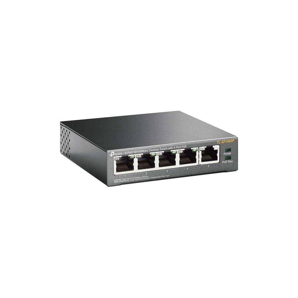 Switch TP-LINK TL-SF1005P V2 (Fast Ethernet - 1 Gbit/s - Preto) — miniatura 2