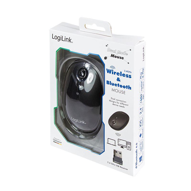 Rato LOGILINK ID0204 (Ambidestro - 1600 DPI - RF Wireless + Bluetooth - Preto), miniatura 8