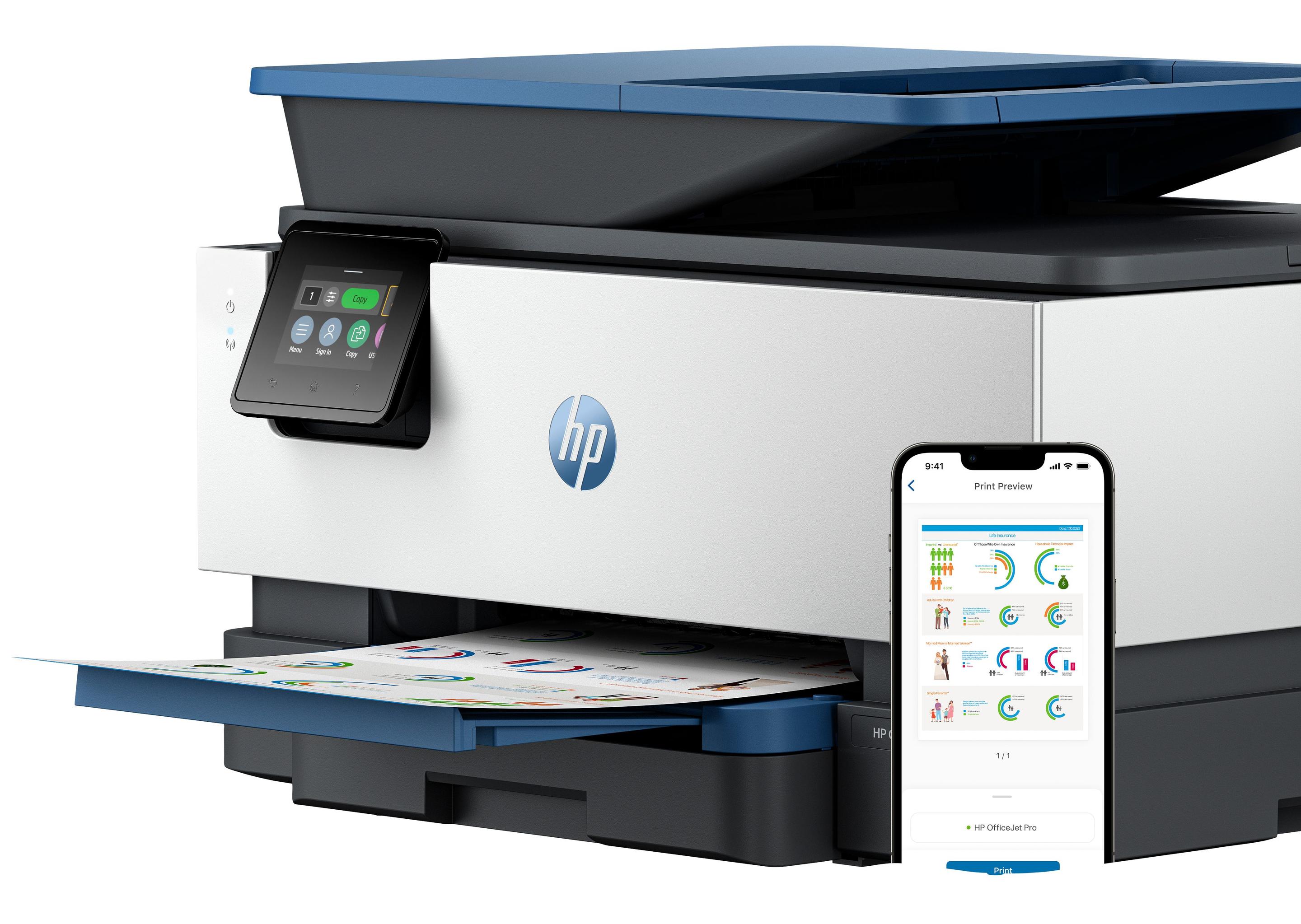 Impressora Multifunções HP OfficeJet Pro 9125e (A4 - Impressão a cores - 250 folhas - Cinzento), miniatura 11