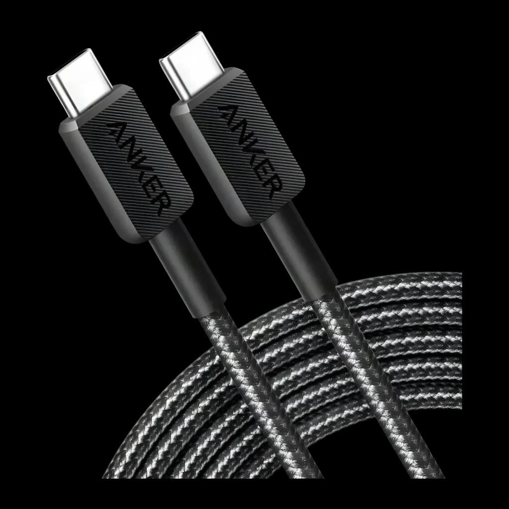 Cabo USB-C para USB-C ANKER 322 (0,9 m - USB-C - Preto) — miniatura 4