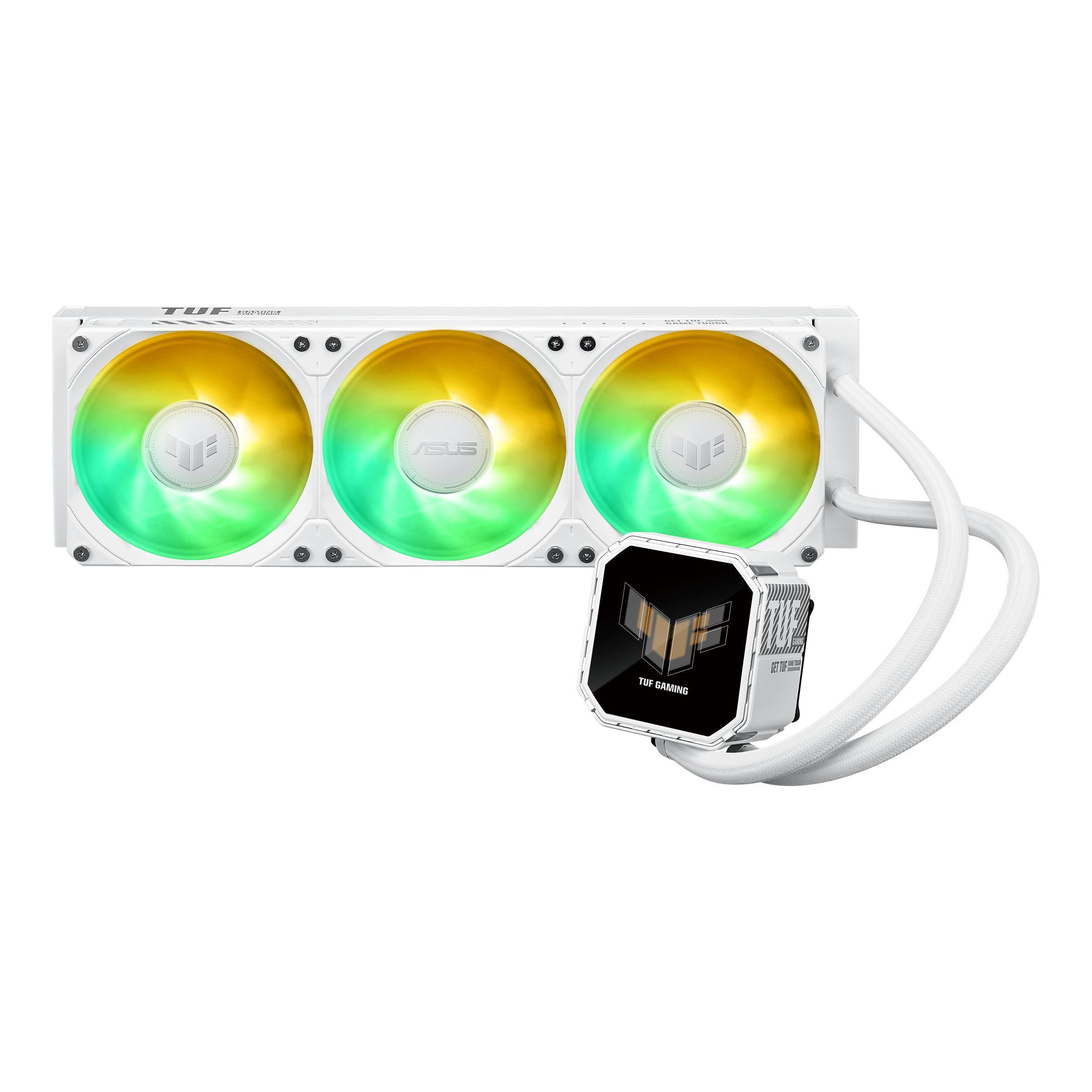 Sistema de Refrigeração Líquida Tudo-em-Um ASUS TUF Gaming LC III 360 ARGB LCD White Edition (120 mm - 3 ventoinhas - 2600 RPM - Branco) — miniatura 2