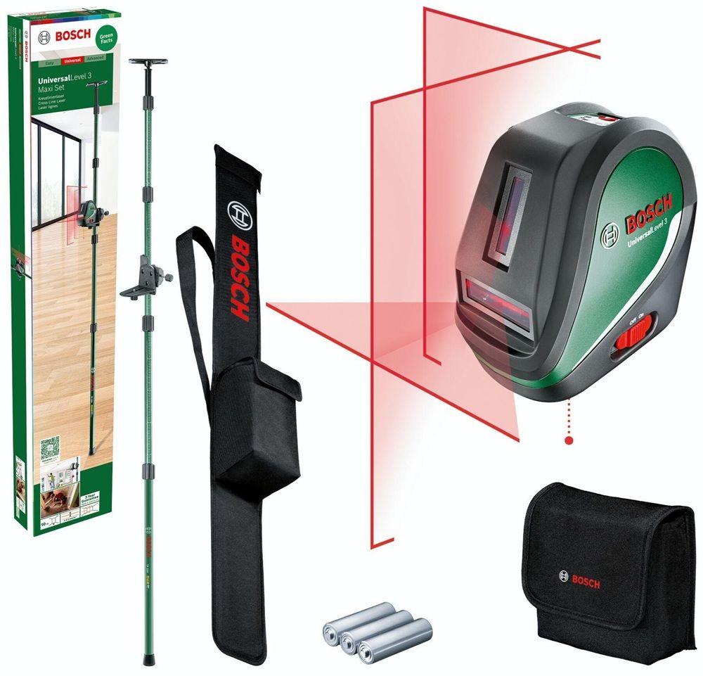 Nível Laser de Linhas Cruzadas BOSCH UniversalLevel 3 Maxi Set (Preto e Verde) — miniatura 5