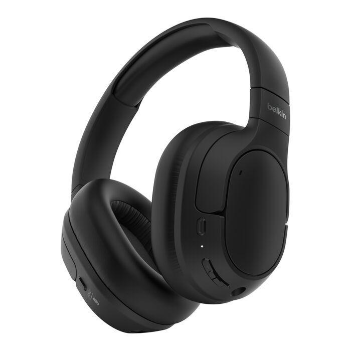 Auscultadores BELKIN SoundForm Isolate AUC017HQGY (Auscultadores Over-Ear - Sem fios - Ativo híbrido - Cinzento)
