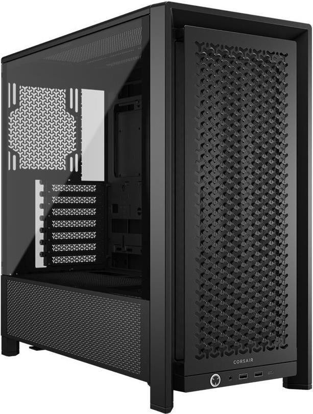 Caixa PC Semitorre CORSAIR FRAME 4000D (ATX, EATX, micro ATX, Mini-ITX - 2.5" - Plástico, Aço, Vidro temperado - Preto)
