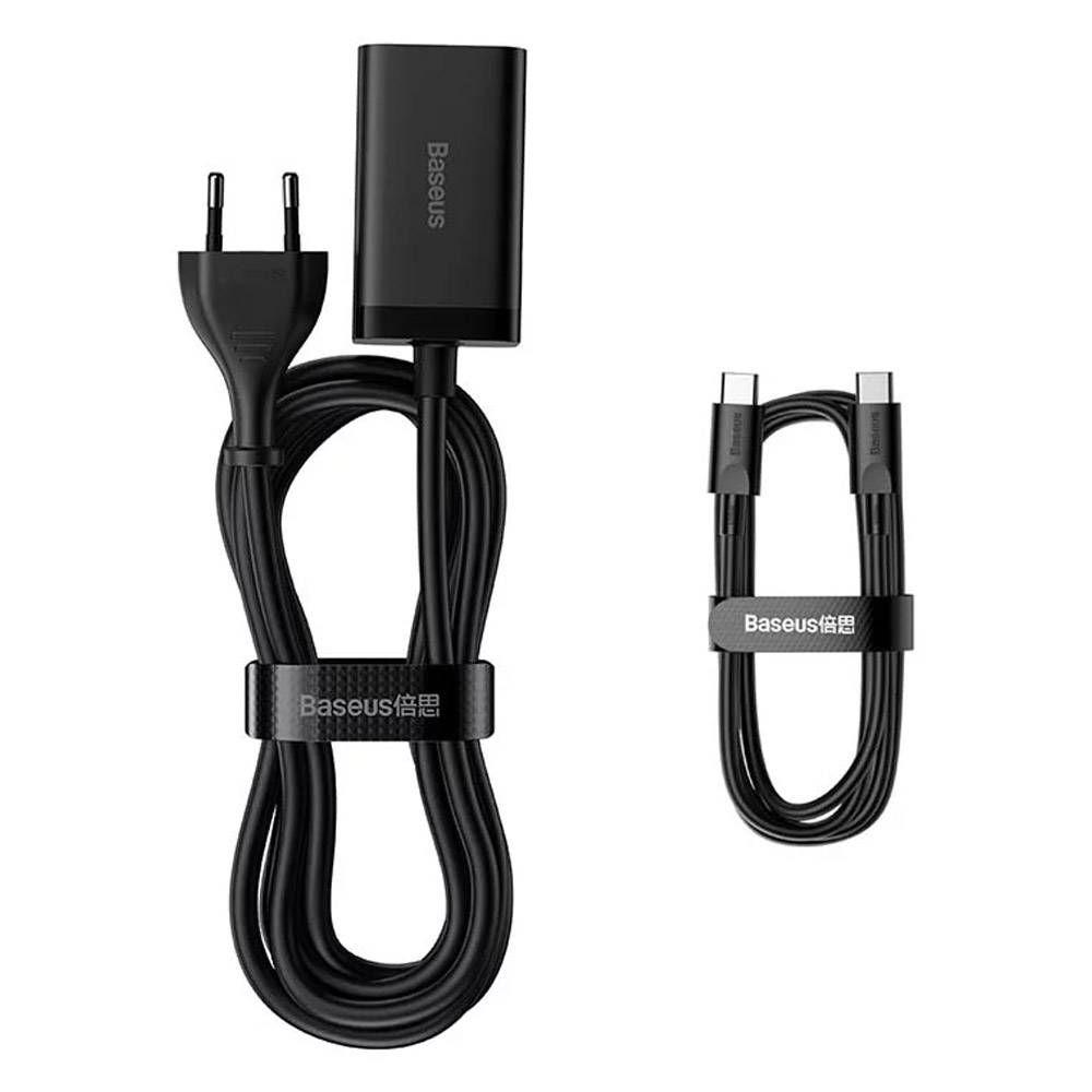 Carregador de Mesa BASEUS GaN3 Pro 65W (65 W - QC4+, PD3.0 - Preto) — miniatura 5