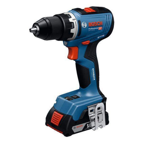 Berbequim Aparafusador BOSCH GSR 18V-65 (Preto e Azul), miniatura 2