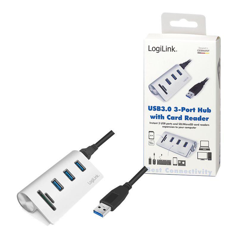 Hub USB LOGILINK CR0045 (Prateado), miniatura 9
