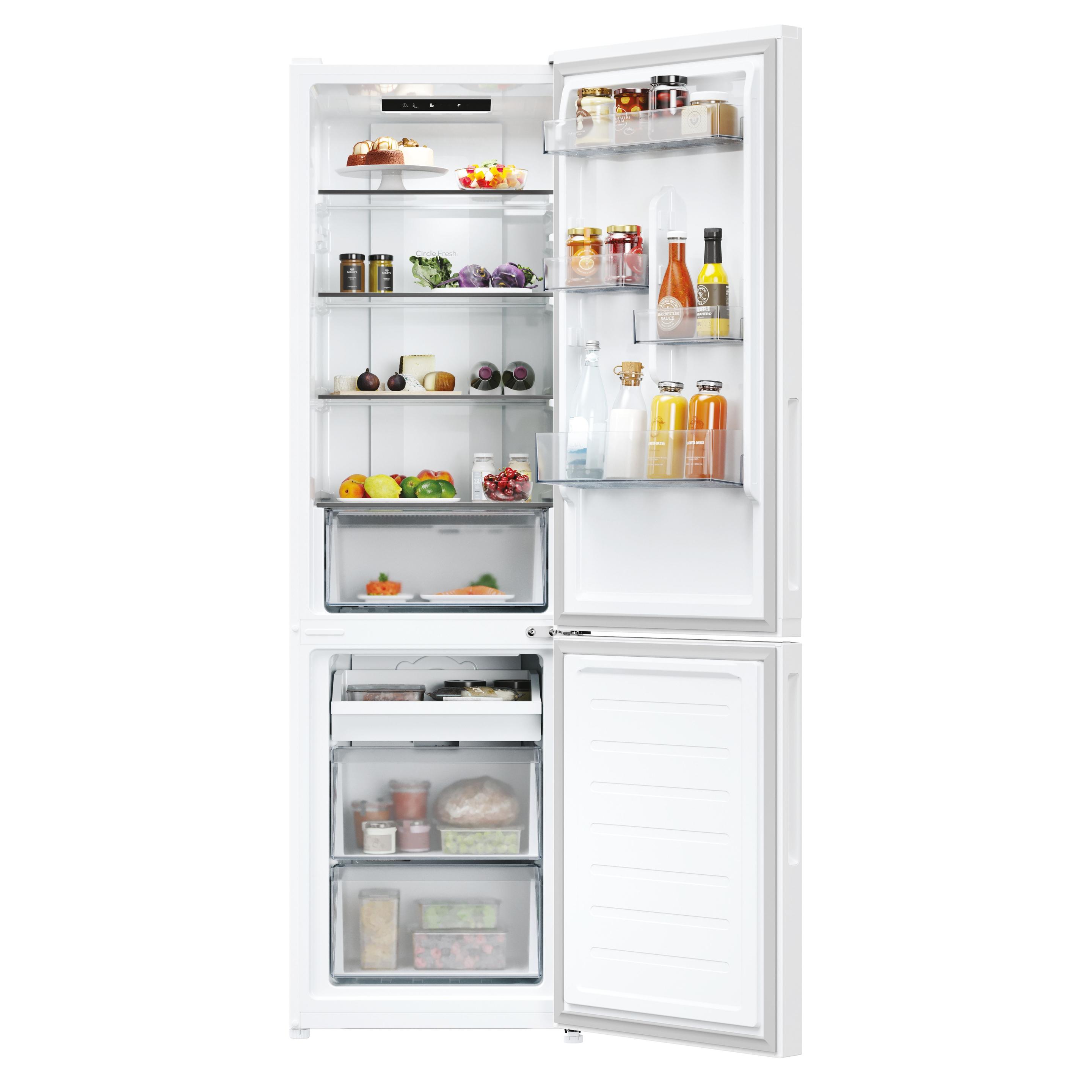 Frigorífico Combinado Independente CANDY CNCQ2T518EW (279 L - 182,5x54,5x60,2 cm - 55 cm - Branco), miniatura 2