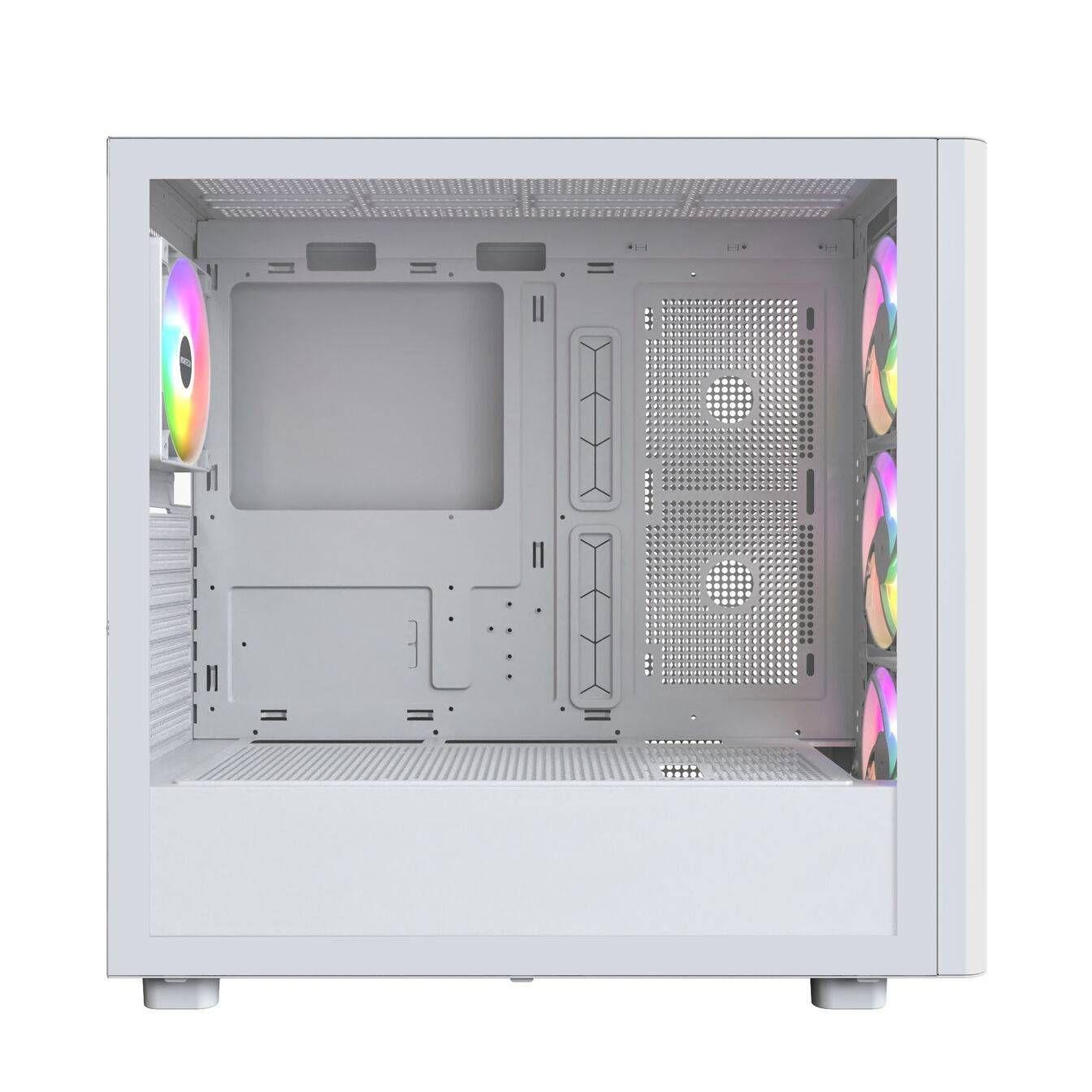 Caixa ATX MONTECH XR WOOD (W) (ATX, Micro ATX, Mini-ITX - Midi Tower - Madeira de nogueira - Branco/Madeira) — miniatura 3