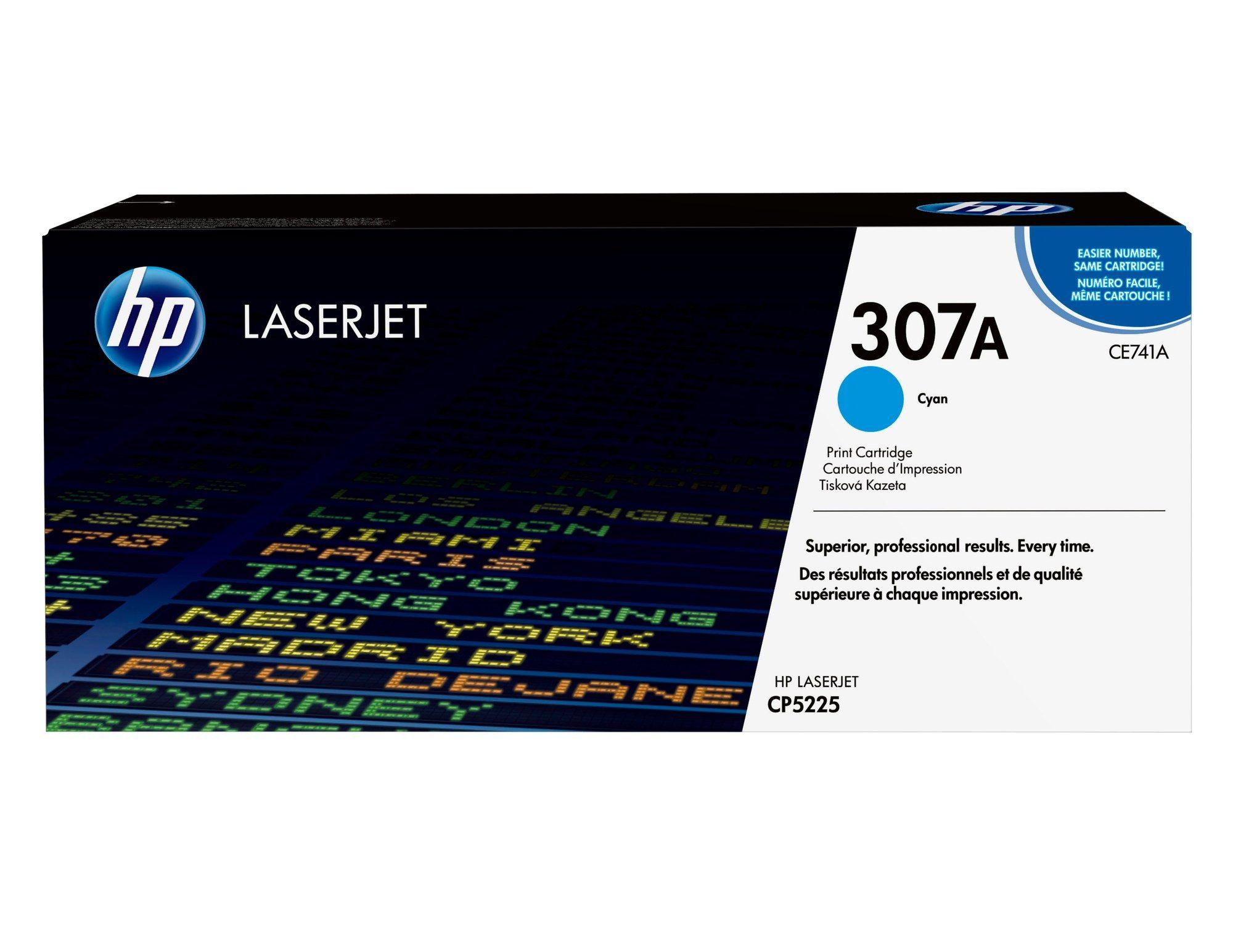 Toner HP 307A CE741A (7300 páginas a cores - Ciano)