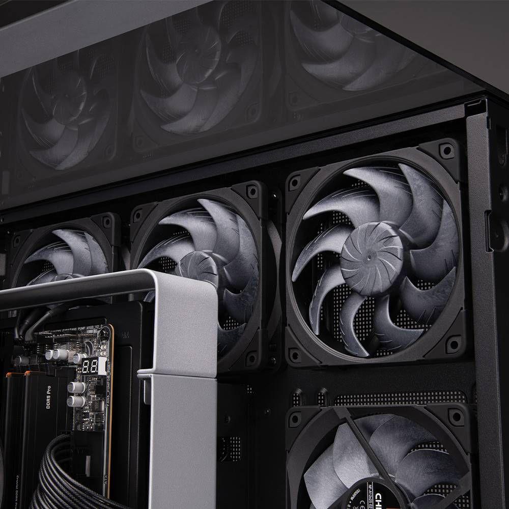 Conjunto de Ventoinhas NOCTUA NF-A12x25 G2 PWM Sx2-PP chromax.black (PBT, ABS, LCP e borracha - 1,8 W - Preto), miniatura 4
