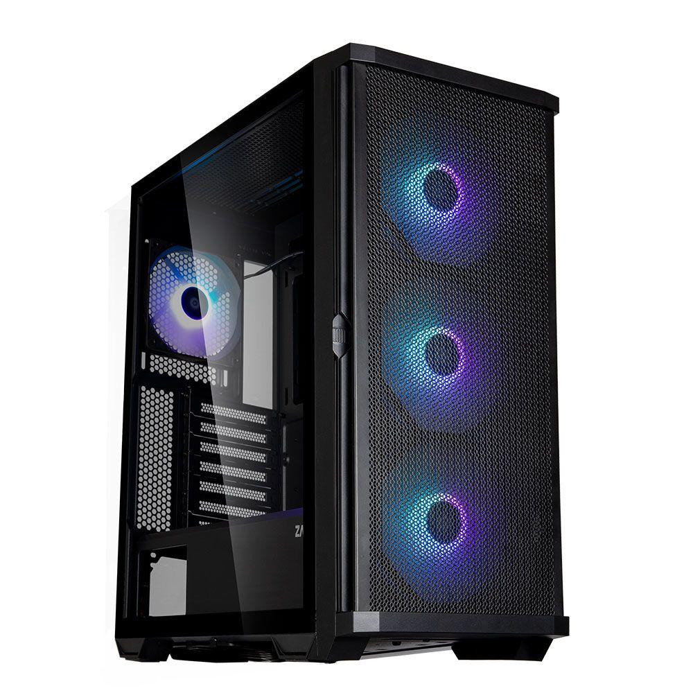 Caixa PC ZALMAN Z10 PLUS (ATX, Mini-ATX, Mini-ITX - Midi Tower - Plástico, aço, vidro temperado - Preto)