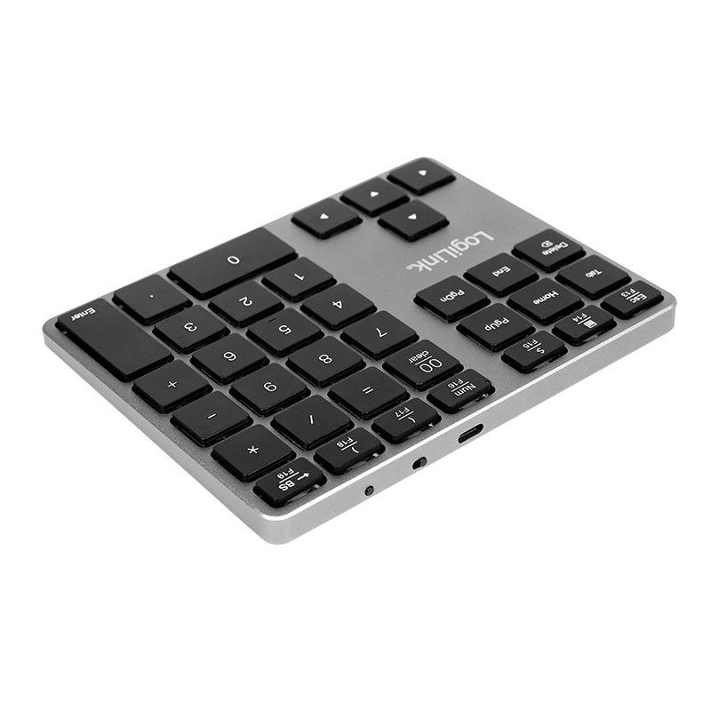 Teclado LOGILINK ID0187 (Bluetooth - Universal - Alumínio e Preto) — miniatura 3