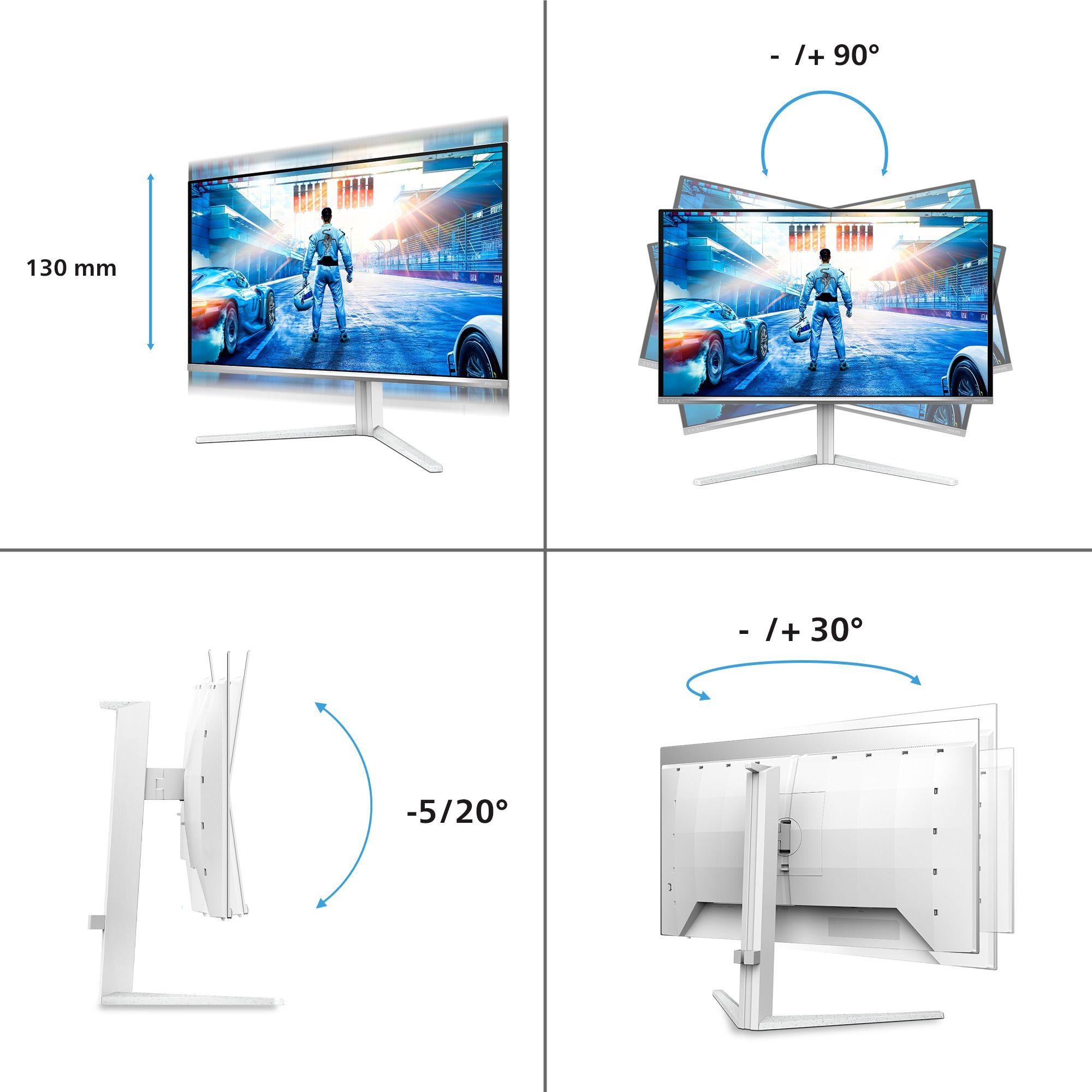 Monitor PHILIPS Evnia 6000 27M2N6501L/00 (26,5" - OLED - 240 Hz - Branco) — miniatura 3