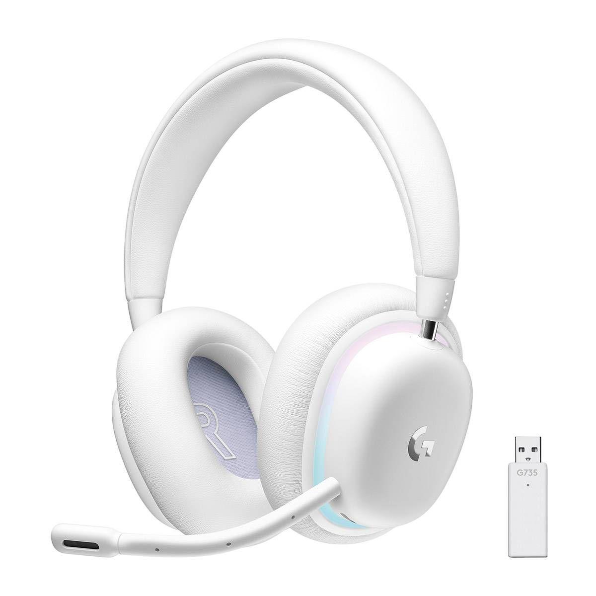 Headset Gaming LOGITECH G735 (Binaural - Com fios e sem fios - Circum-aural - Branco) — miniatura 2