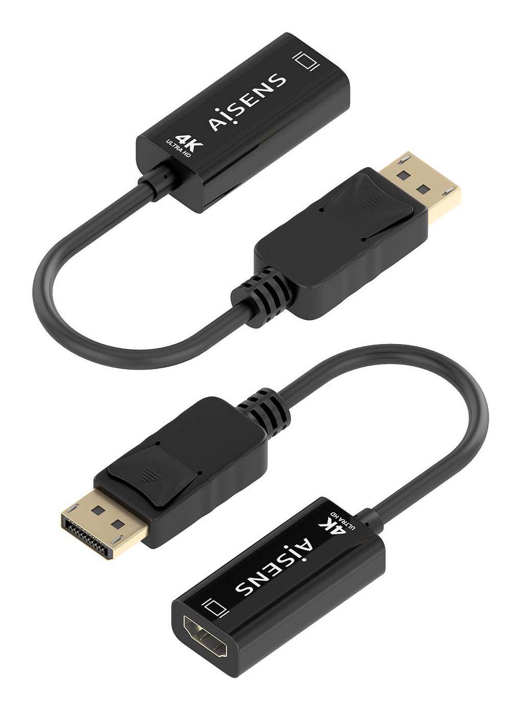 Adaptador DISPLAYPORT para HDMI AISENS A125-0905 (0,15 m - HDMI Type A - Preto), miniatura 3