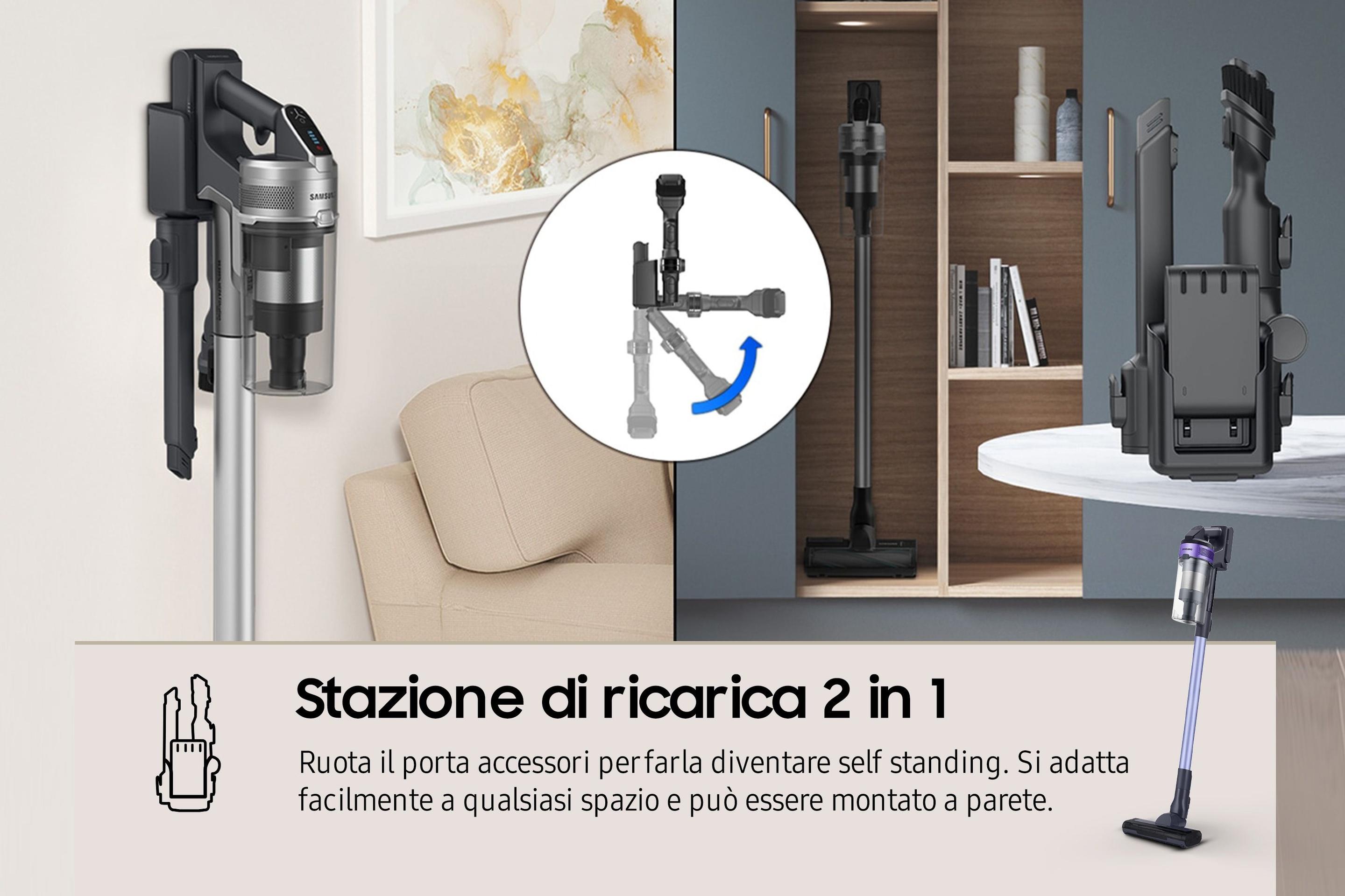 Aspirador Vertical SAMSUNG Jet60 VS15A6031R4 (Altura 112 cm - 150 AW - 40 min - Violeta), miniatura 9
