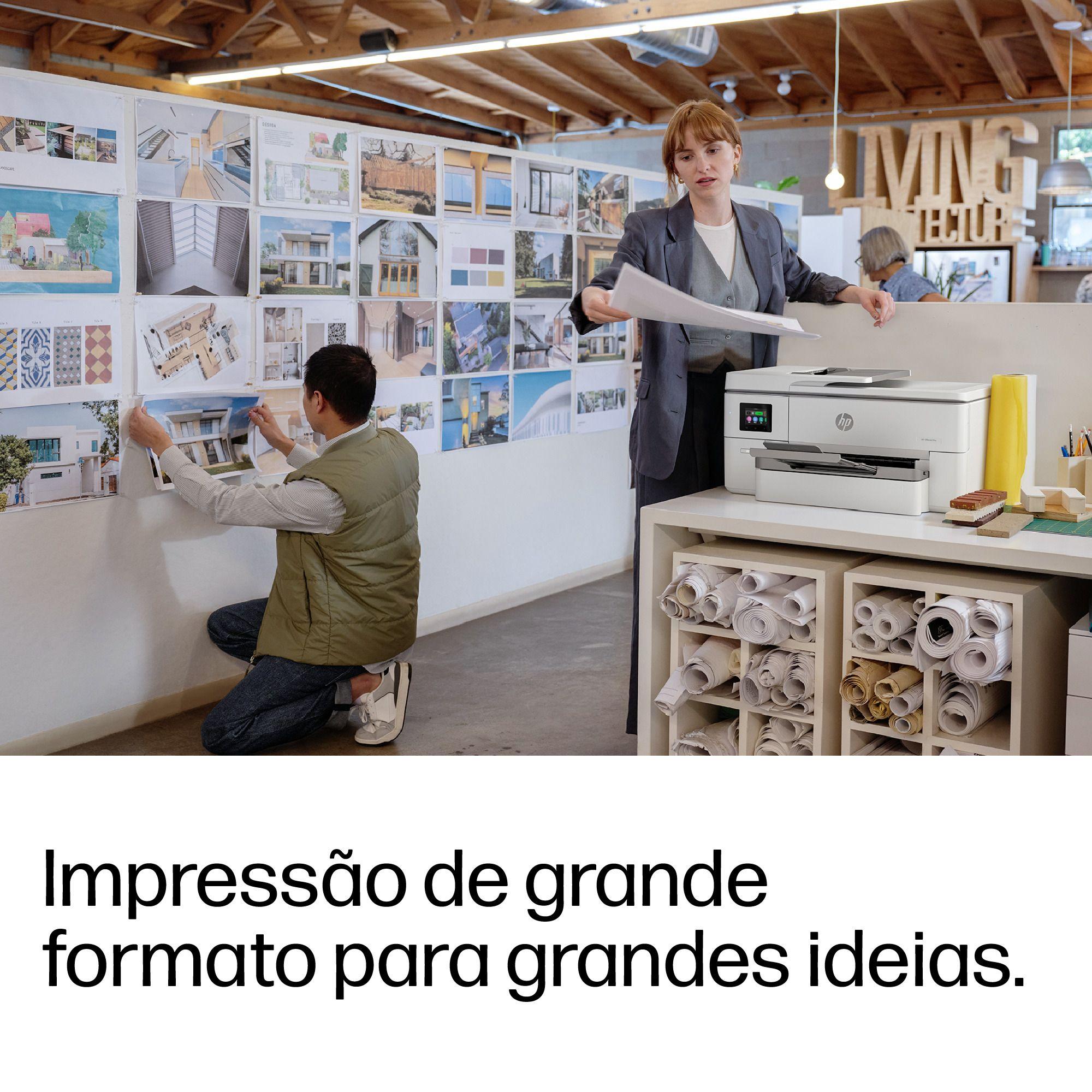 Impressora Multifunções HP OfficeJet Pro 9720e (A3 - Impressão a cores - 250 folhas - Cinzento), miniatura 11