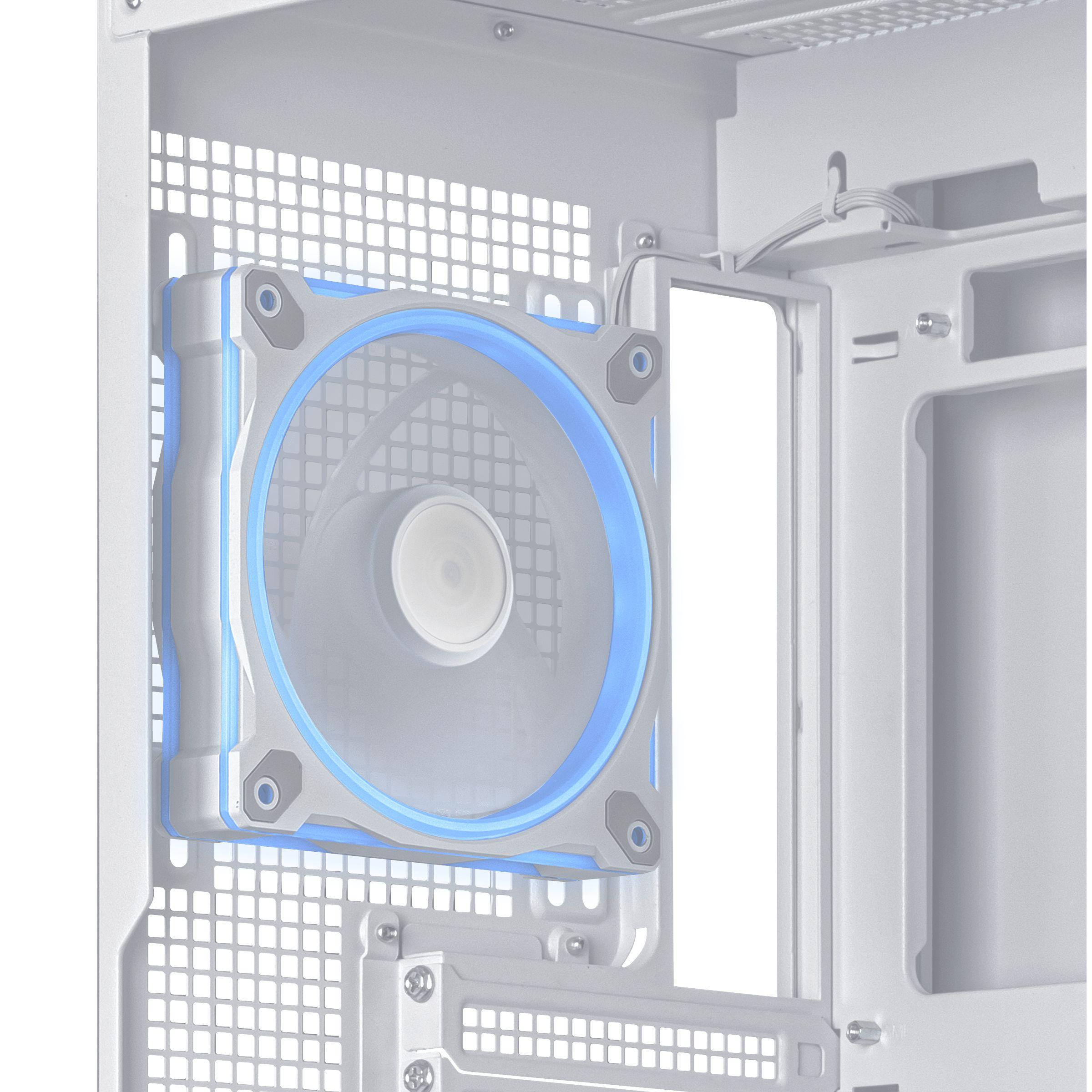 Caixa PC ASUS A31 Plus (ATX, micro ATX, Mini-ITX - Midi Tower - Metal - Branco) — miniatura 6